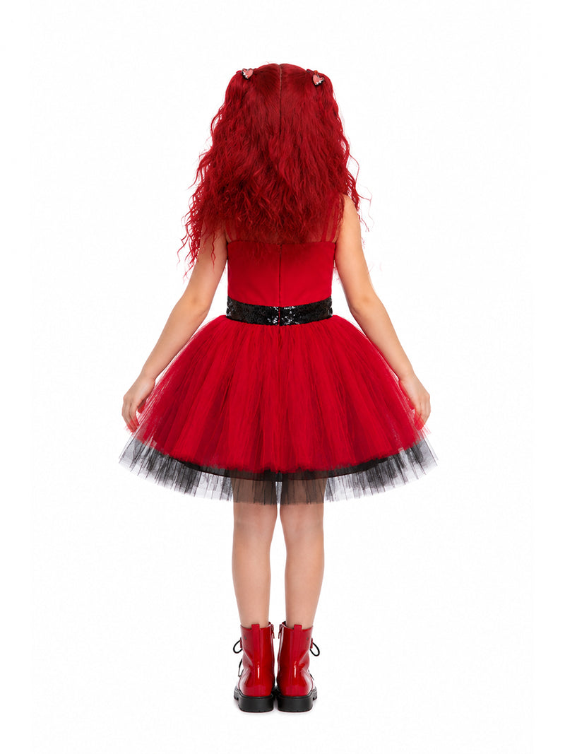 Descendants 5 Red Costume for Girls Descendants Wicked Wonderland Princess Red Tutu Dress