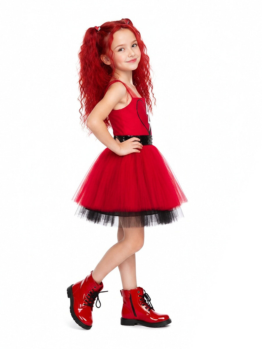 Descendants 5 Red Costume for Girls Descendants Wicked Wonderland Princess Red Tutu Dress