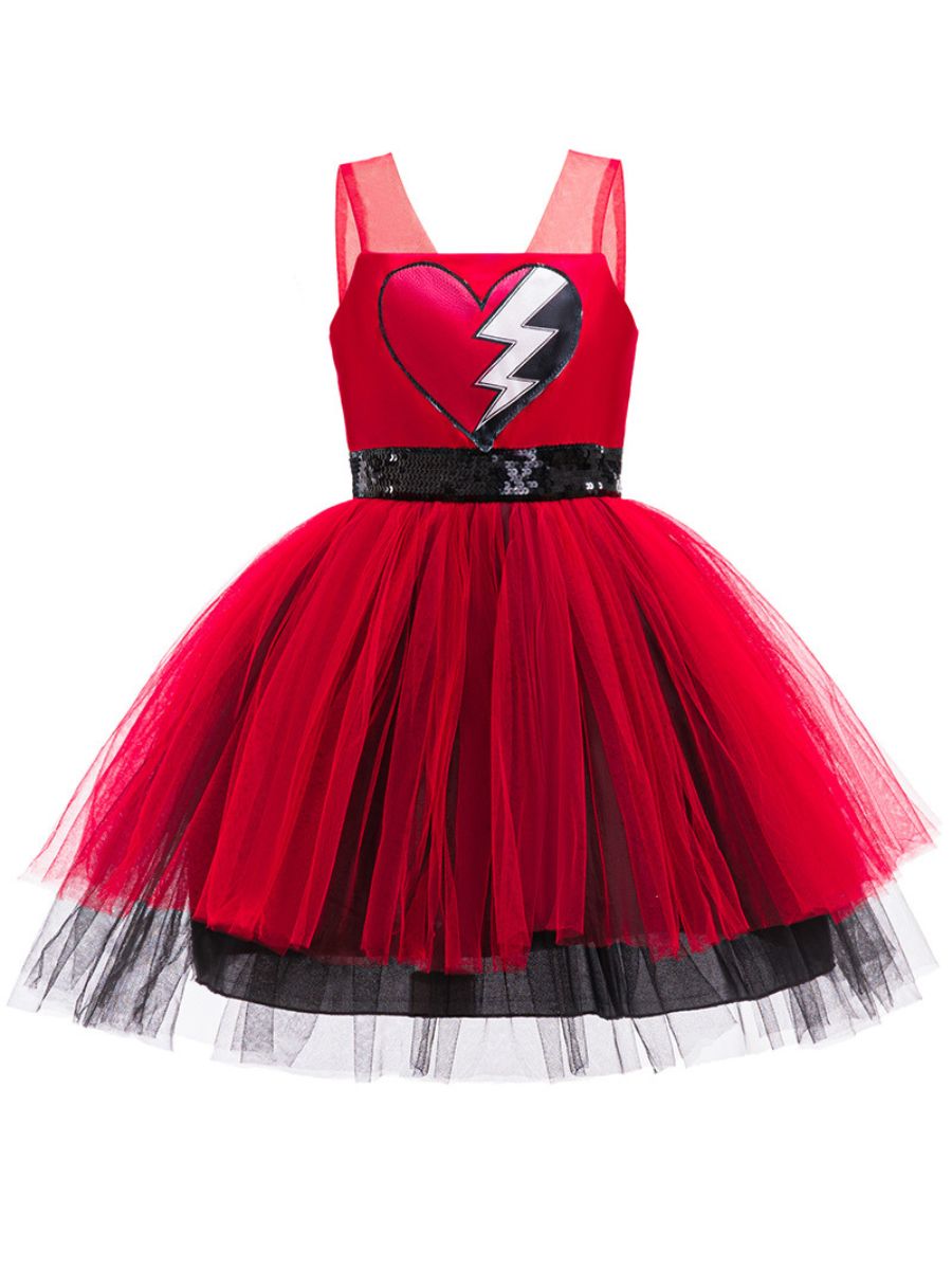Descendants 5 Red Costume for Girls Descendants Wicked Wonderland Princess Red Tutu Dress