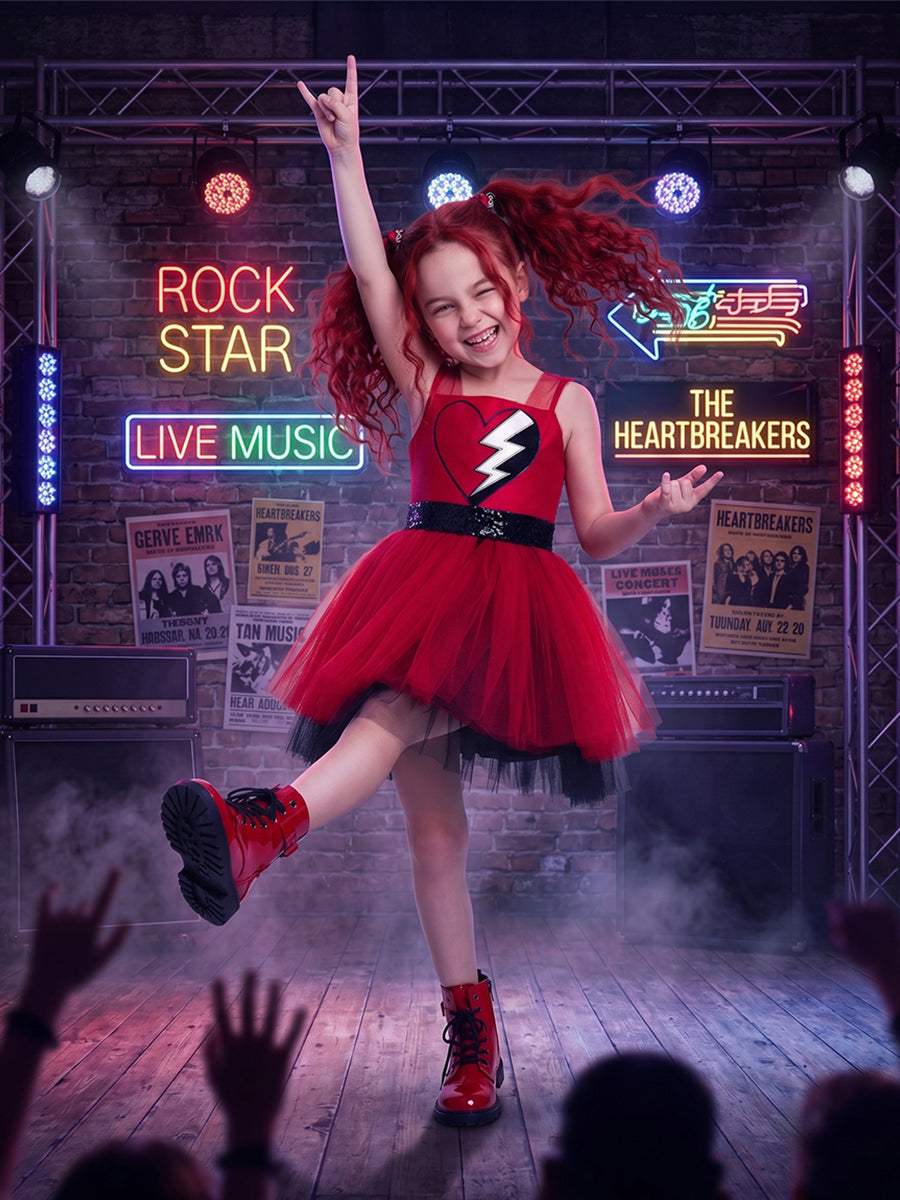 Descendants 5 Red Costume for Girls Descendants Wicked Wonderland Princess Red Tutu Dress