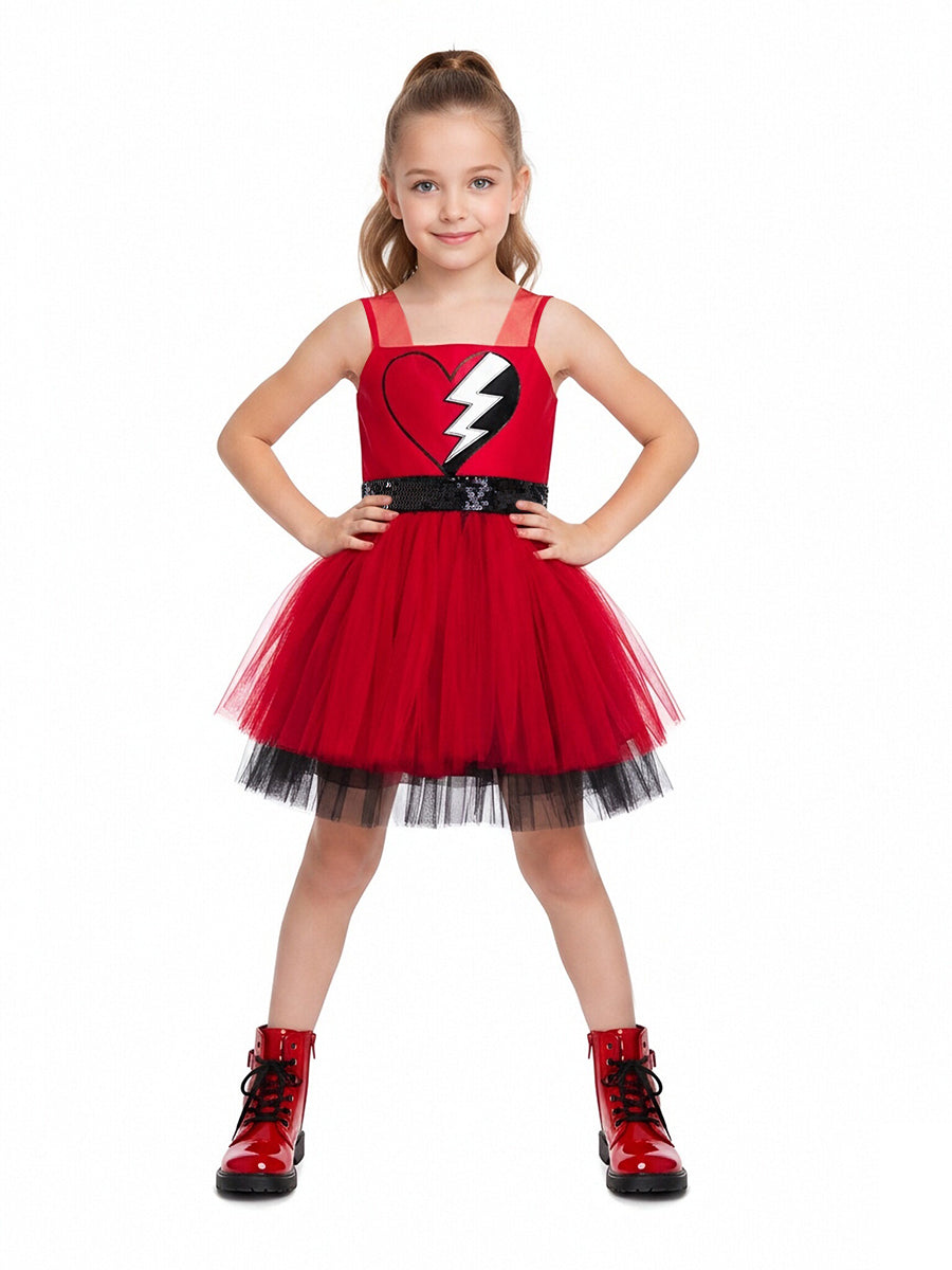 Descendants 5 Red Costume for Girls Descendants Wicked Wonderland Princess Red Tutu Dress