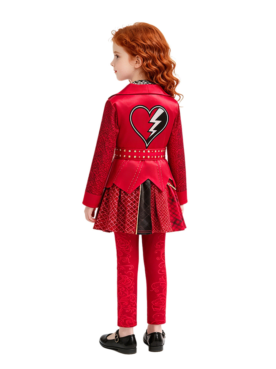 Girls Descendants 5 Red Costume Descendants Wicked Wonderland Red Princess Outfit