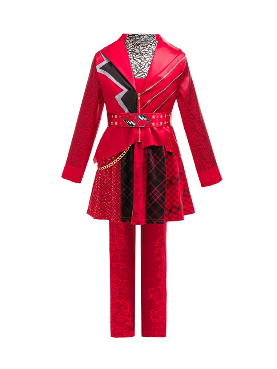 Girls Descendants 5 Red Costume Descendants Wicked Wonderland Red Princess Outfit