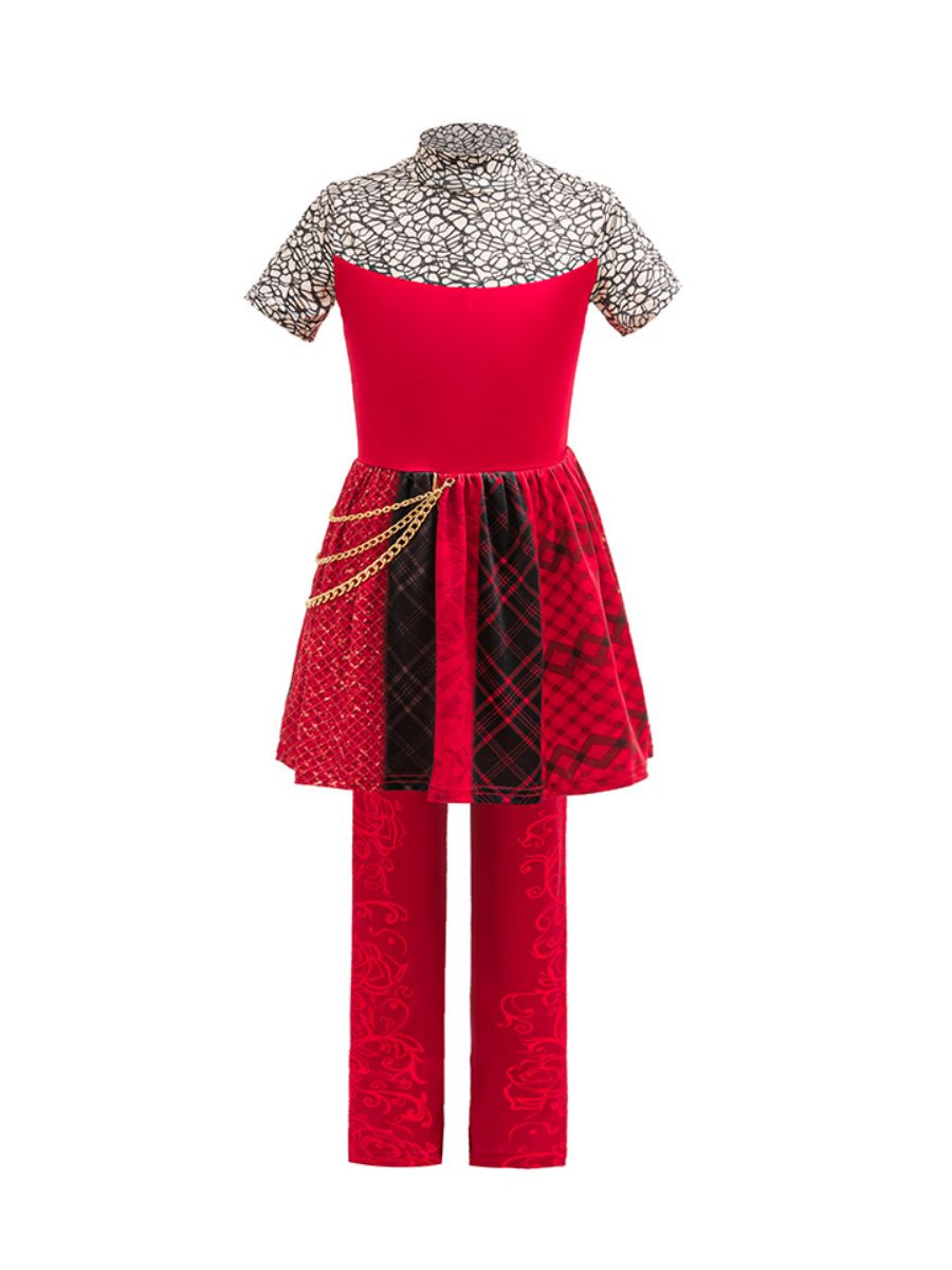Girls Descendants 5 Red Costume Descendants Wicked Wonderland Red Princess Outfit