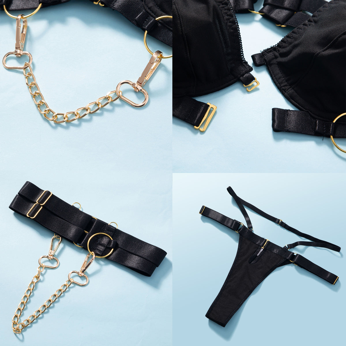 Yomorio Strappy Lingerie Set: Seductive Bras & Panties