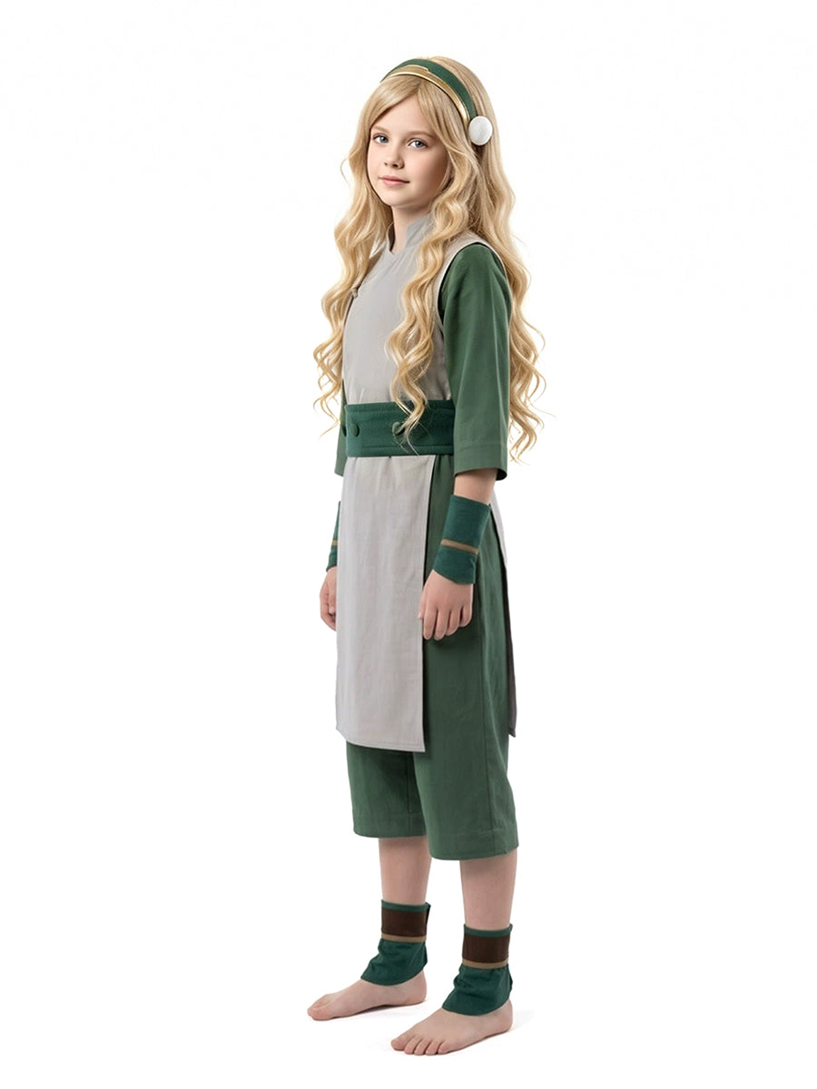 Toph Beifong Cosplay Costume for Kids and Adults Avatar Earth Kingdom Outfit