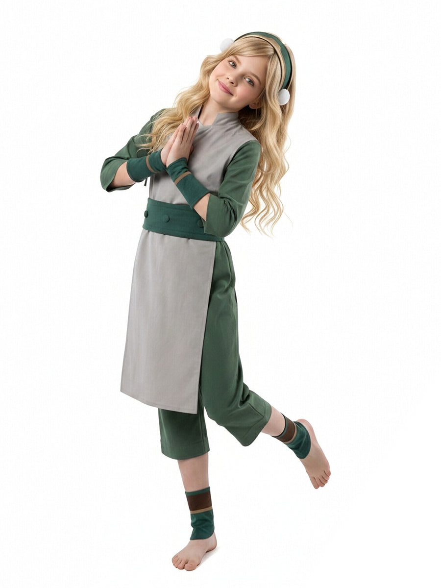 Toph Beifong Cosplay Costume for Kids and Adults Avatar Earth Kingdom Outfit