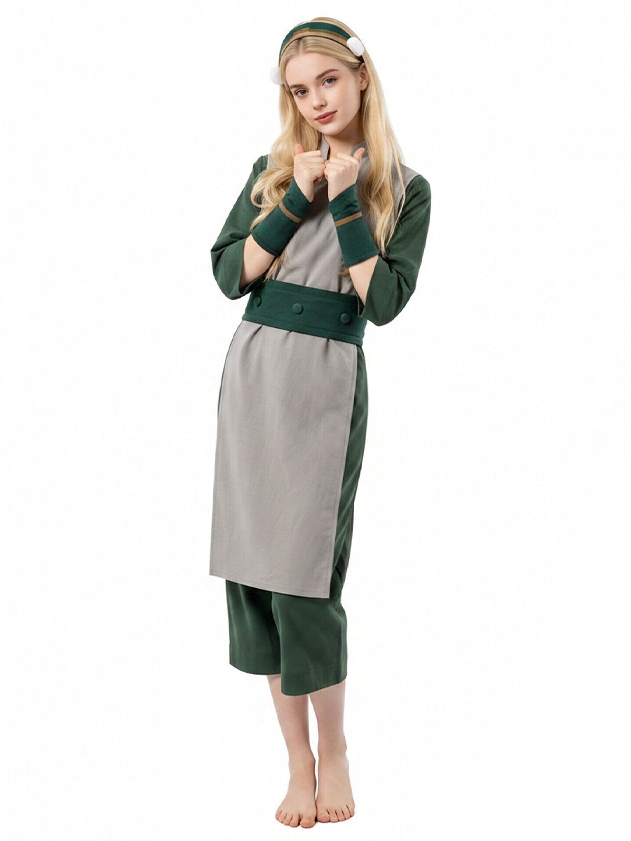 Toph Beifong Cosplay Costume for Kids and Adults Avatar Earth Kingdom Outfit