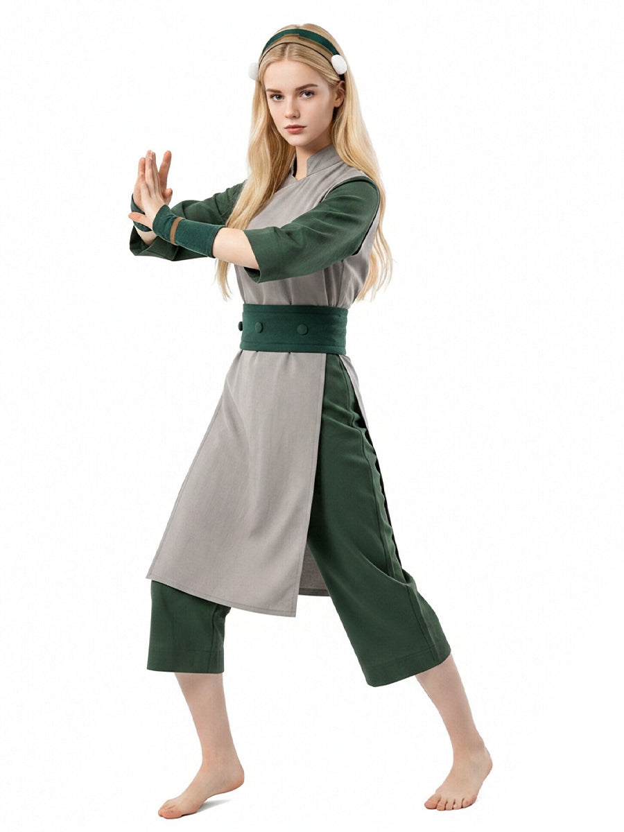 Toph Beifong Cosplay Costume for Kids and Adults Avatar Earth Kingdom Outfit