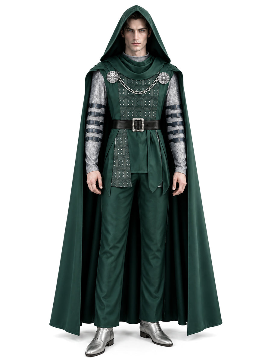 Doctor Doom Costume Comic Supervillain Victor Von Doom Cosplay Outfit