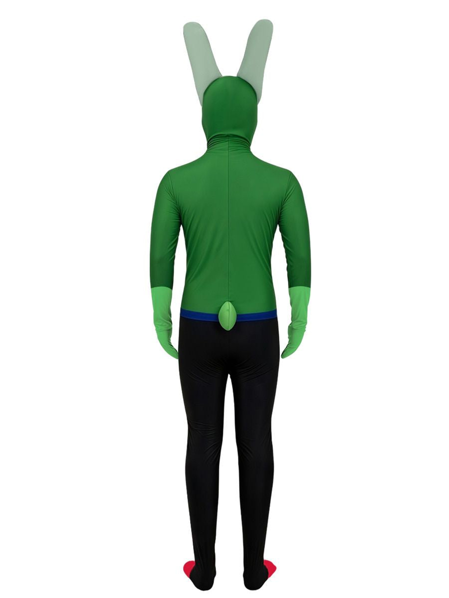 Animal Hospital Dr. Bunny Costume Green Rabbit Full Body Jumpsuit for Kids and Adults