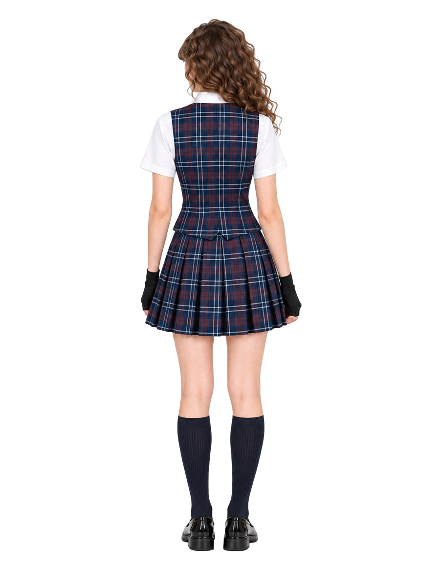 Coven Academy Costume Plaid JK School Uniform Set Japanese High School Cosplay Outfit 