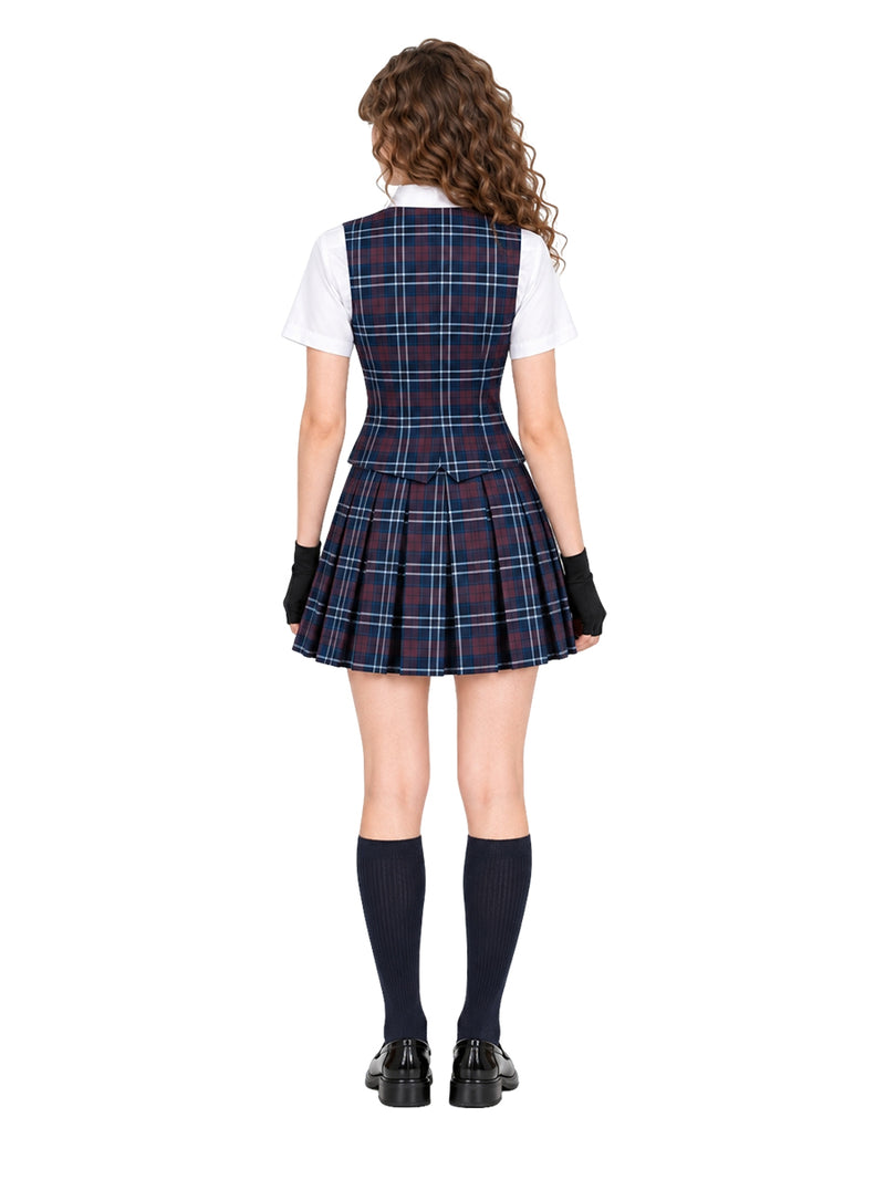 Coven Academy Costume Plaid JK School Uniform Set Japanese High School Cosplay Outfit 
