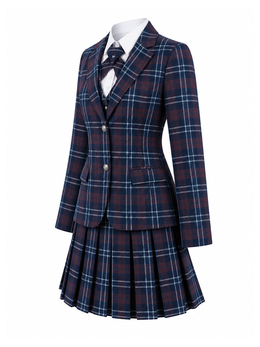 Coven Academy Costume Plaid JK School Uniform Set Japanese High School Cosplay Outfit 