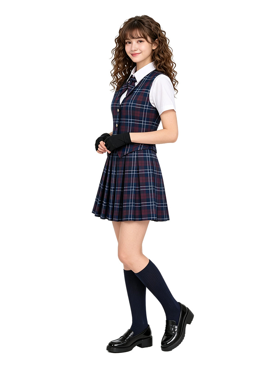 Coven Academy Costume Plaid JK School Uniform Set Japanese High School Cosplay Outfit 