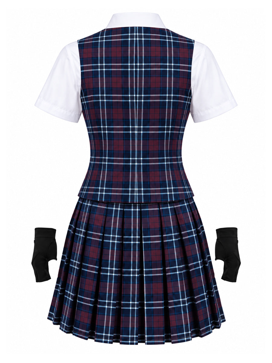 Coven Academy Costume Plaid JK School Uniform Set Japanese High School Cosplay Outfit 
