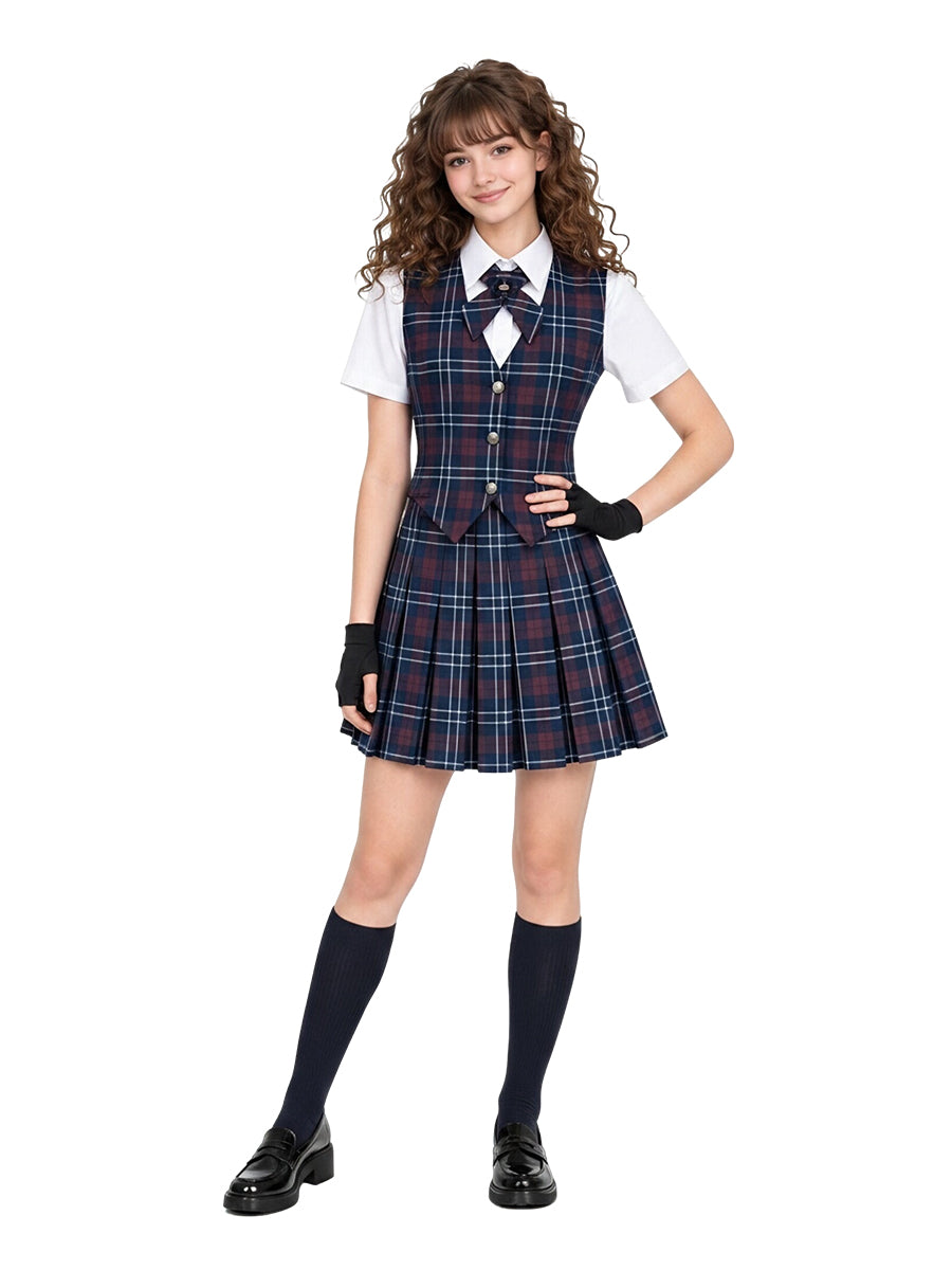 Coven Academy Costume Plaid JK School Uniform Set Japanese High School Cosplay Outfit 