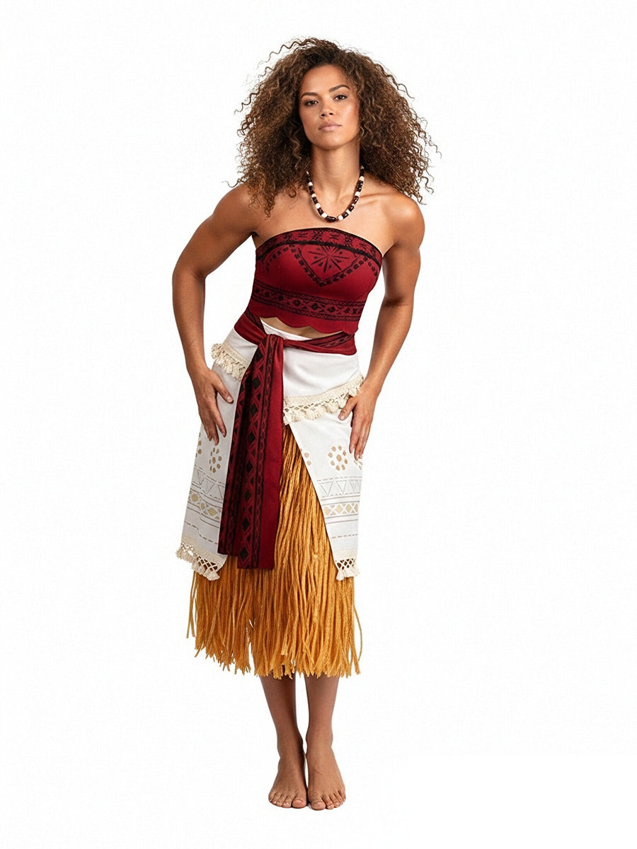 Moana Costume for Kids and Adults Disney Moana Cosplay Outfit Animated Island Princess Costumes 