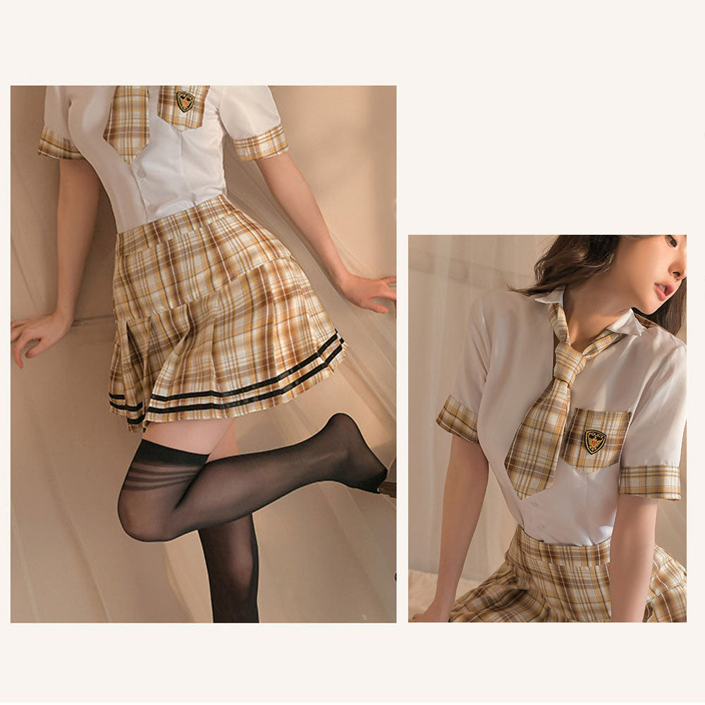 Japanese School Girl Costume Asian School Uniform Plaid Schoolgirl Cosplay Outfit