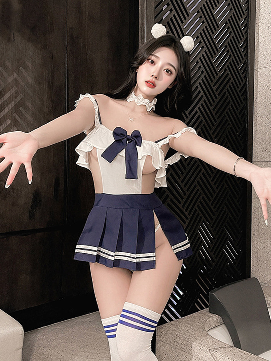 Japanese Style School Girl Lingerie Dress Anime Schoolgirl Cosplay Uniform