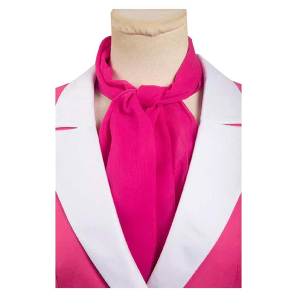 Barbiecore Margot Robbie Pink Suit Skirt Set Uniform Press Tour Halloween Costume