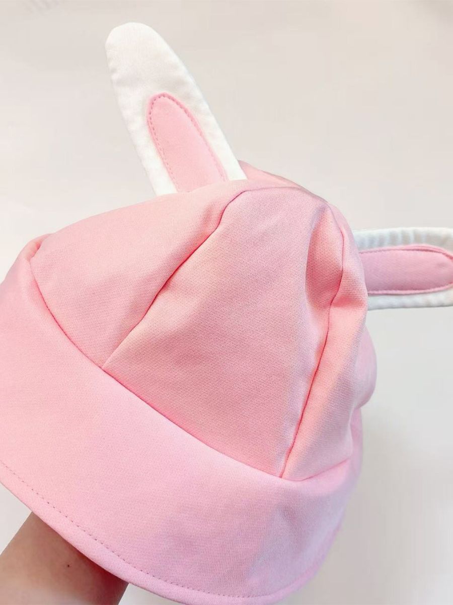 Kawaii Bunny Girl Cosplay Set Anime Crop Top and Pumpkin Shorts with Sun Hat and Bikini Set