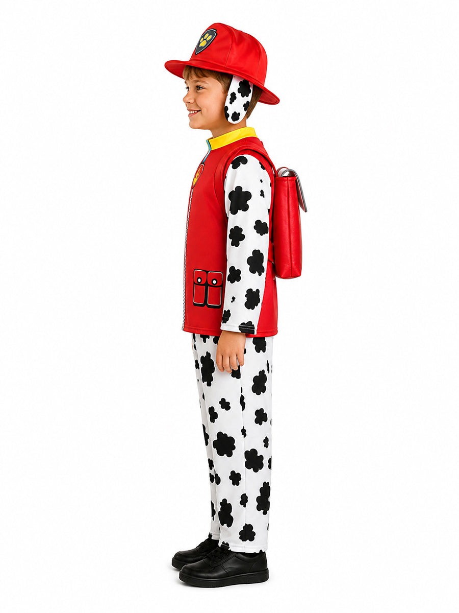 Boys Paw Patrol Marshall Costume Dalmatian Firefighter Cosplay Outfit 