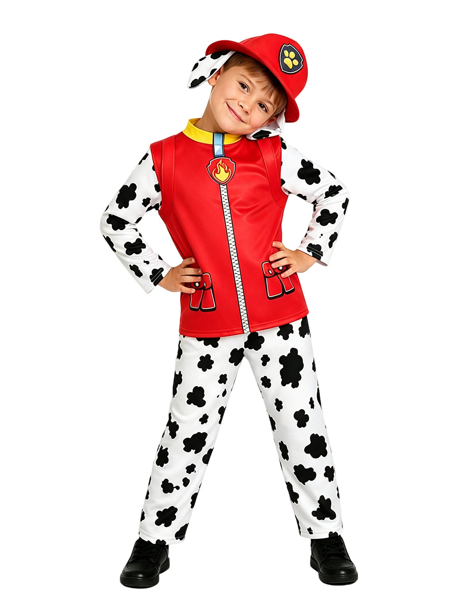 Boys Paw Patrol Marshall Costume Dalmatian Firefighter Cosplay Outfit 