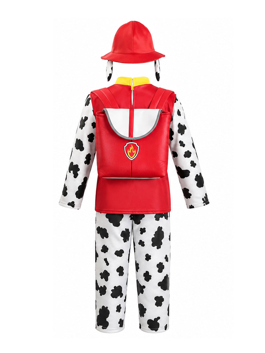 Boys Paw Patrol Marshall Costume Dalmatian Firefighter Cosplay Outfit 