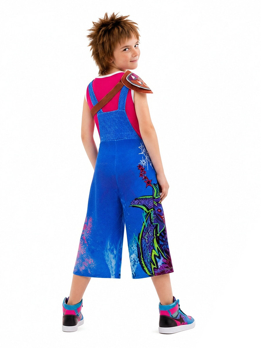 Forgotten Island Jo Costume for Kids Animated Graphic Cosplay Overalls Set 