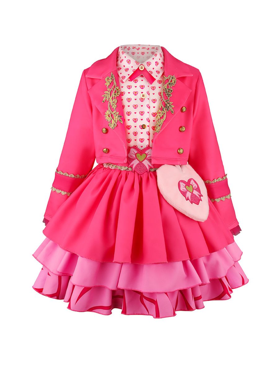 Descendants 5 Pink Costume for Kids Descendants Wicked Wonderland Princess Pink Cosplay Outfit