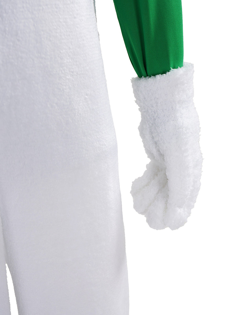 Kids Luigi Costume Plush Green Plumber Jumpsuit with Green T-Shirt and Hat