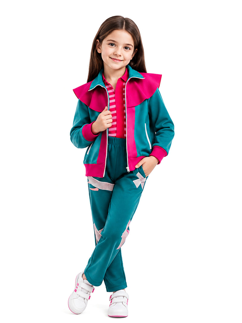 Forgotten Island Raissa Costume Animated Retro 80s Camp Tracksuit Cosplay Set
