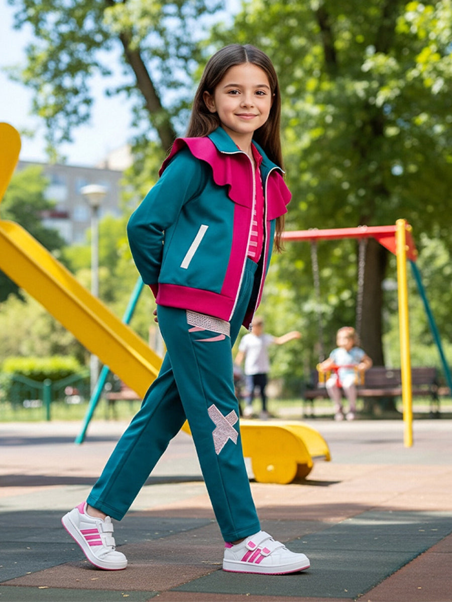 Forgotten Island Raissa Costume Animated Retro 80s Camp Tracksuit Cosplay Set