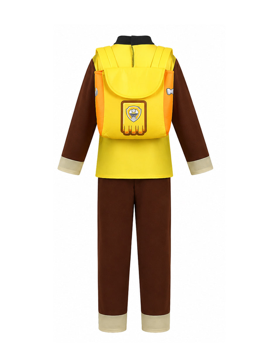 Boys Paw Rubble Marshall Costume Cute Builder Pup Cosplay Outfit 