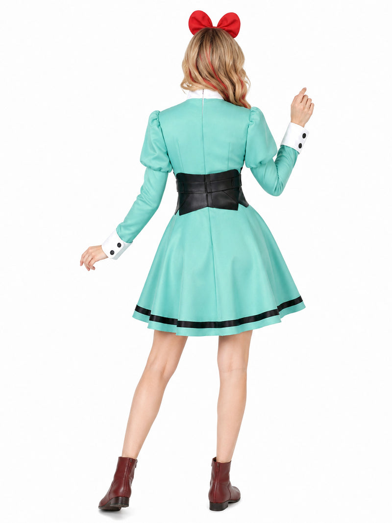 The Ribbon Hero Sapphire Costume Anime Princess Knight Mint Green Cosplay Dress 
