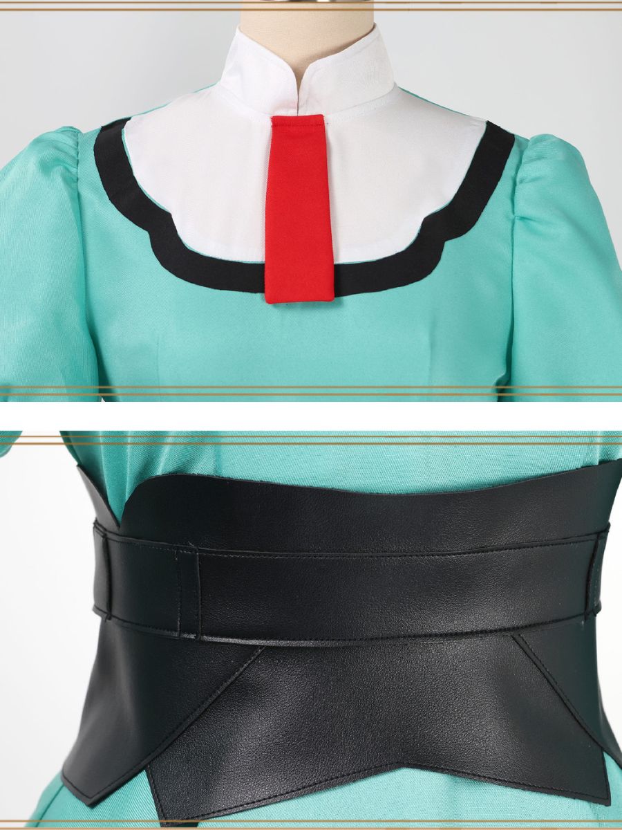 The Ribbon Hero Sapphire Costume Anime Princess Knight Mint Green Cosplay Dress 