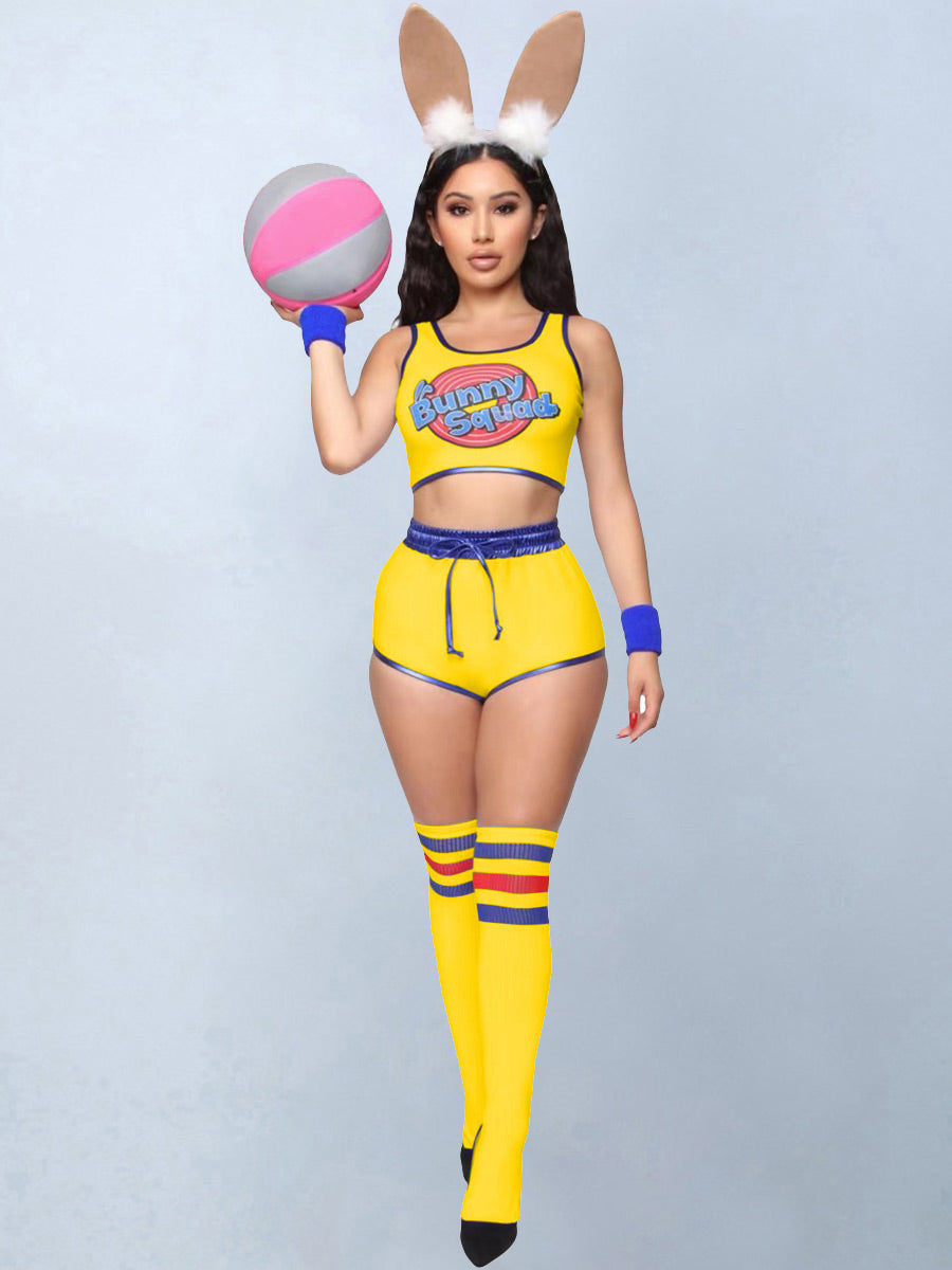 Yomorio Bunny Girl Cheerleader Costume - Adorable & Playful Sports Set