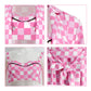 Barbiecore Margot Robbie Pink Gingham Coat Set Three-piece Pink Plaid Cosplay Costume