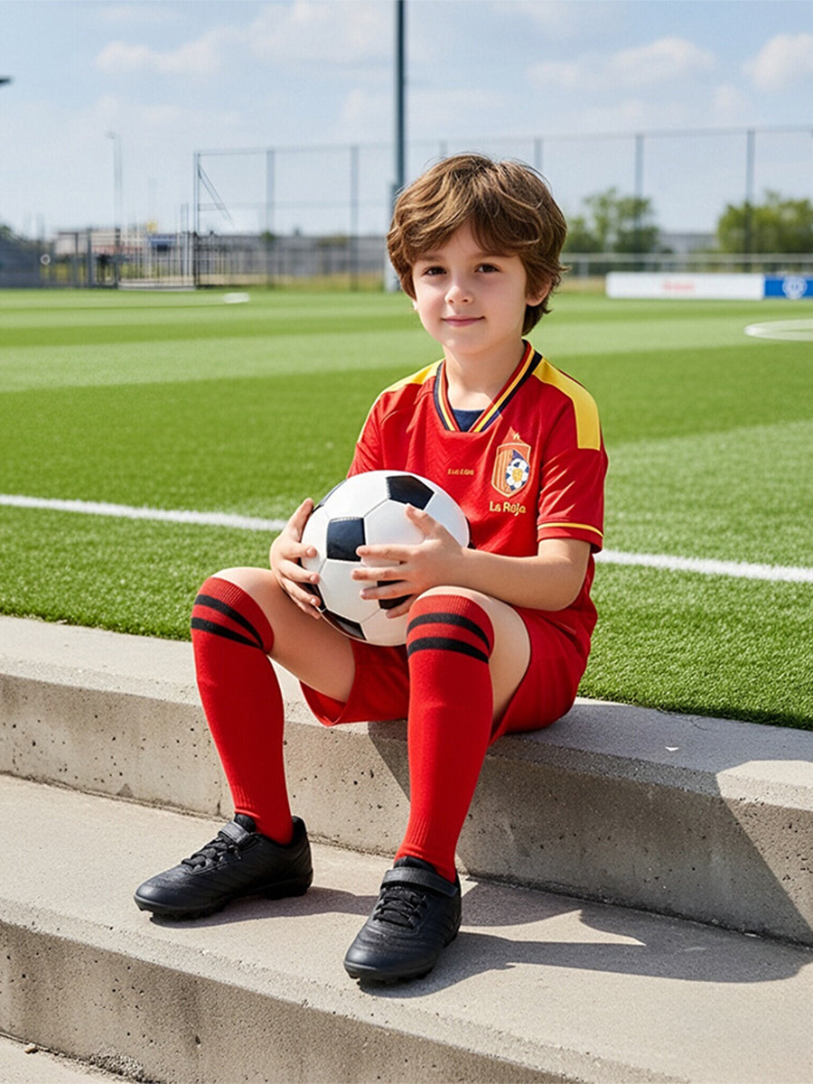 Spain Soccer Jersey and Shorts for Kids and Adult España Training Jerseys Sports Fan Outfit 