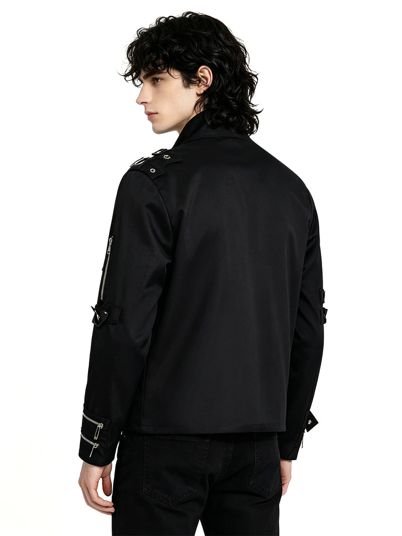 Michael Jackson Bad Jacket Faux Leather MJ Cosplay Punk Rock Biker Jacket 