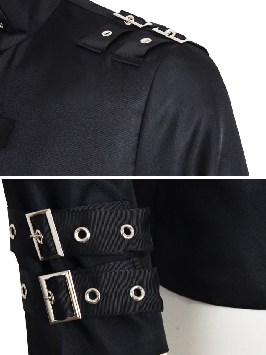 Michael Jackson Bad Jacket Faux Leather MJ Cosplay Punk Rock Biker Jacket 
