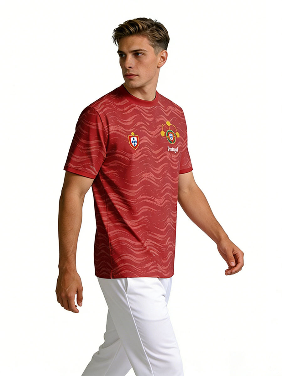 Men's Portugal Inspired Soccer Jersey Portugal Fan Short Sleeve Football Shirts