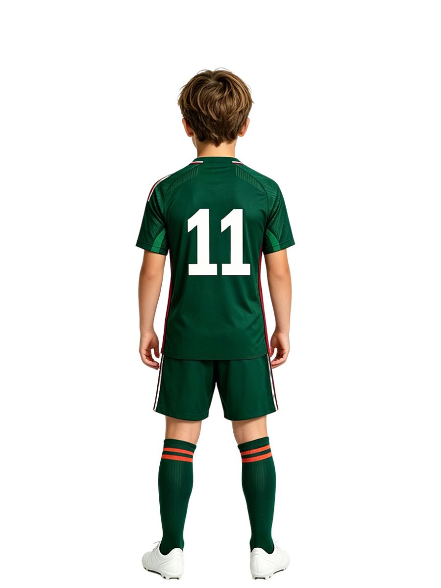 Mexico Soccer Jersey and Shorts for Kids and Adult Training Jerseys Sports Fan Football Outfit