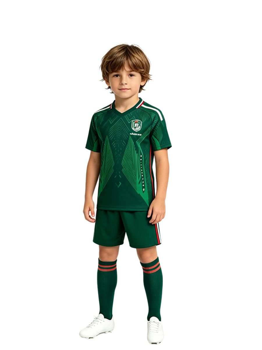 Mexico Soccer Jersey and Shorts for Kids and Adult Training Jerseys Sports Fan Football Outfit