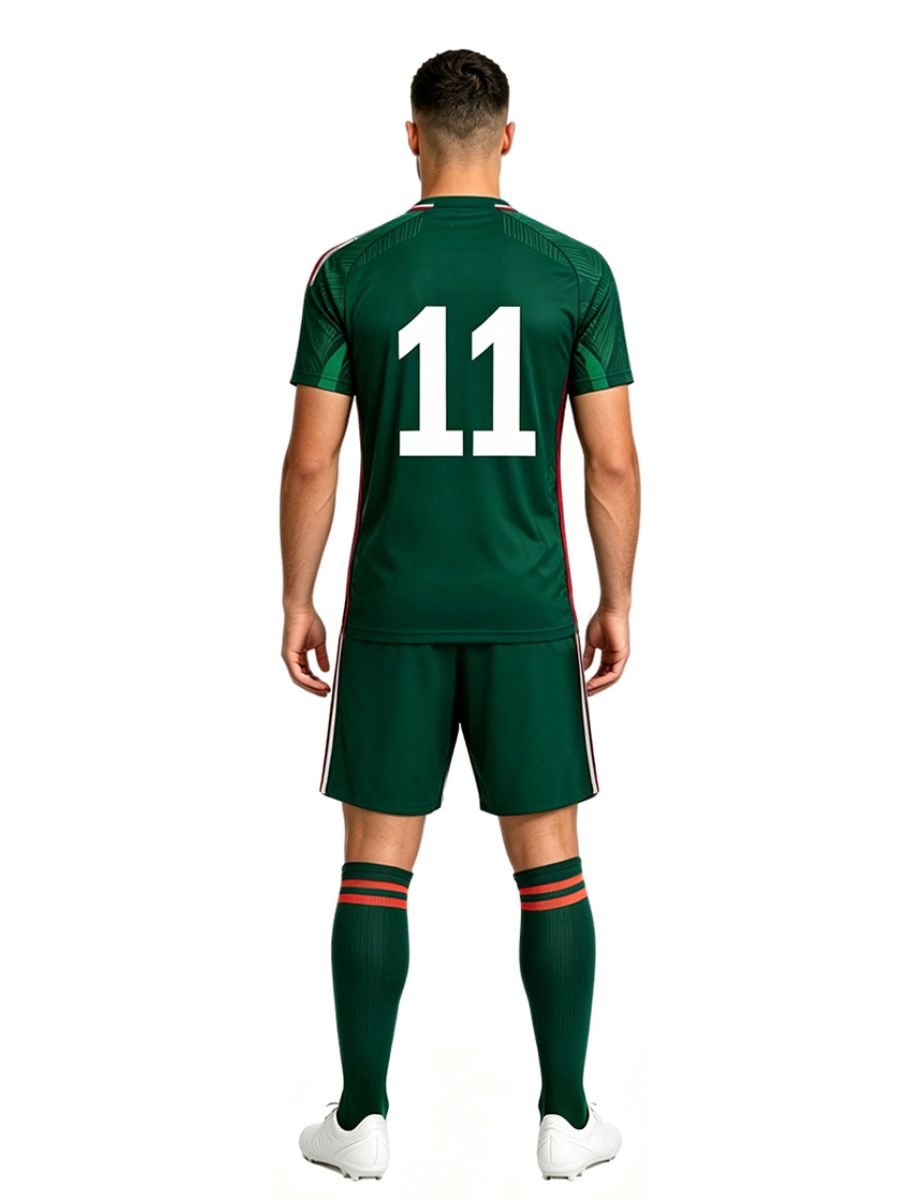 Mexico Soccer Jersey and Shorts for Kids and Adult Training Jerseys Sports Fan Football Outfit
