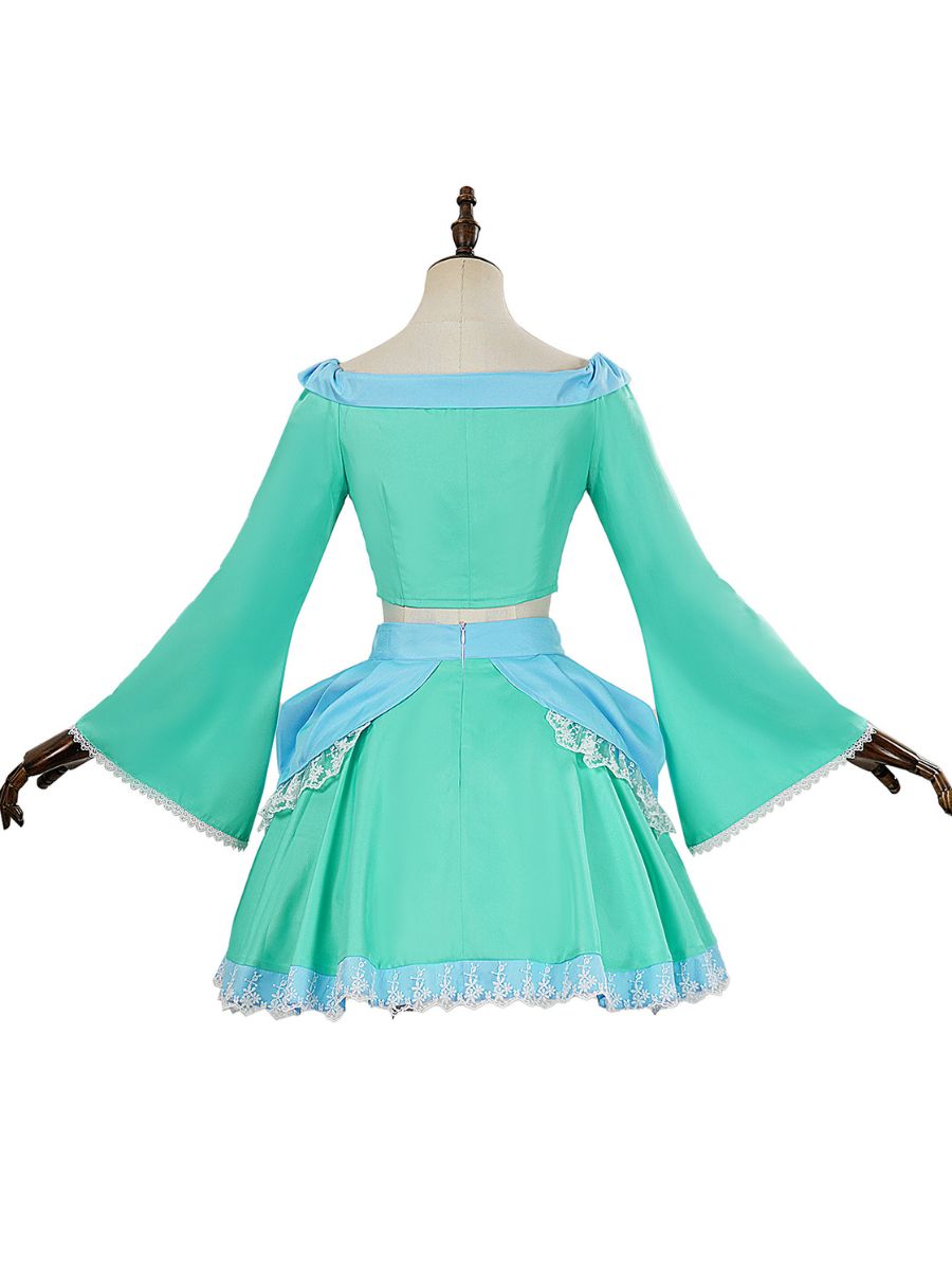 Girls Adults Rosalina Costume Mario Princess Rosalina Two Piece Crop Top and Mini Skirt Set