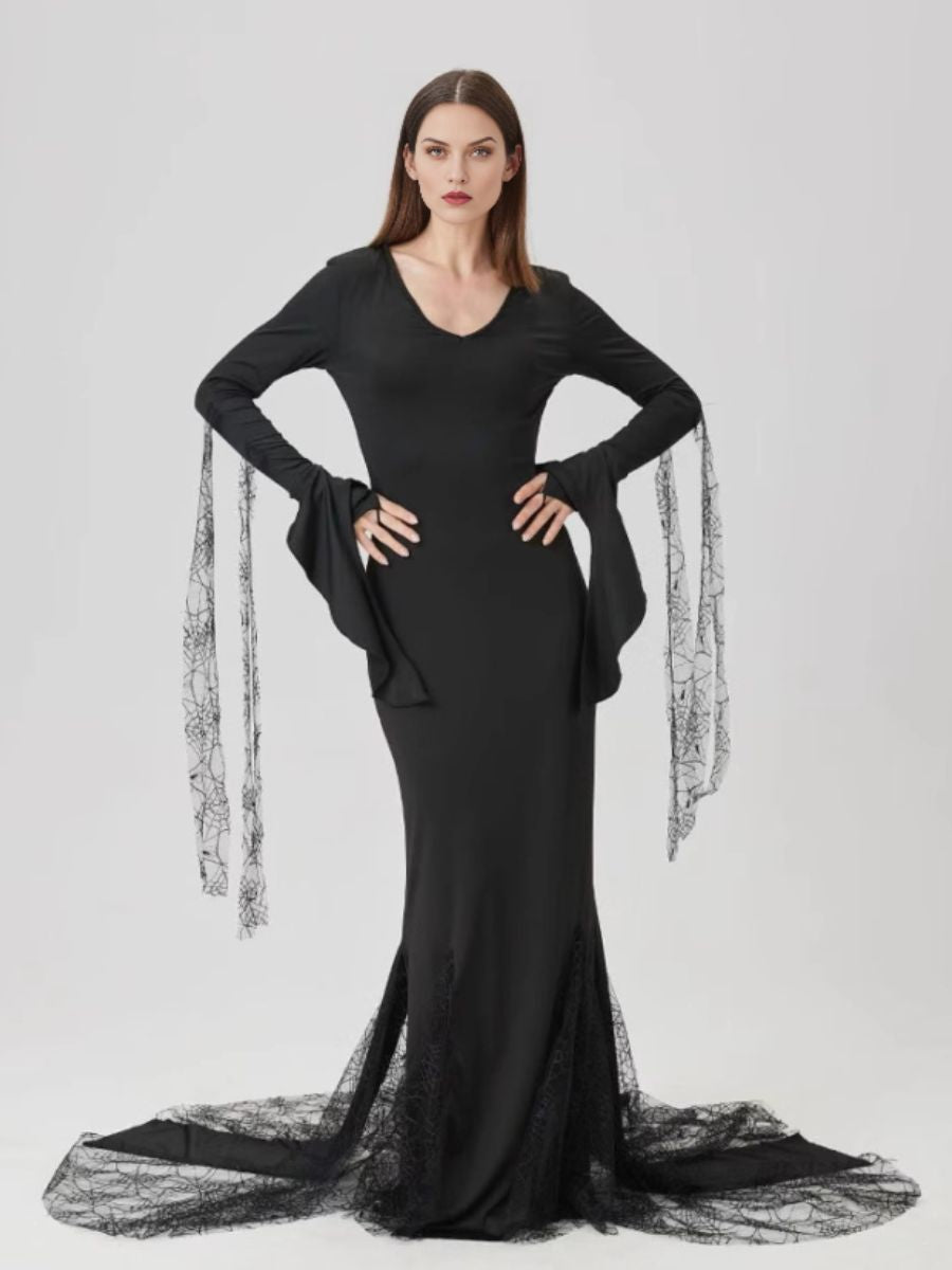 Black Witch Gothic Maxi Dress – YOMORIO
