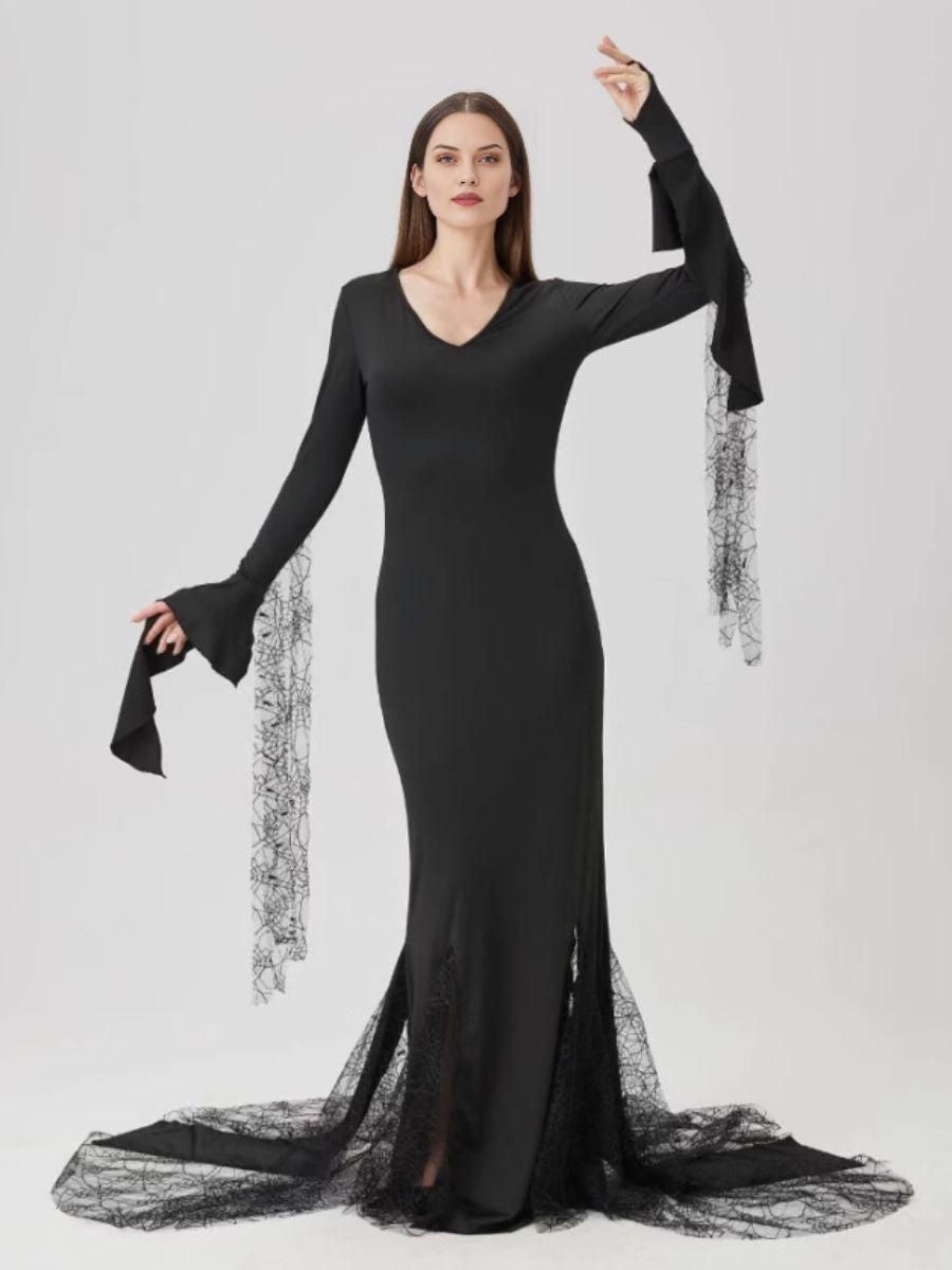 Black Witch Gothic Maxi Dress – YOMORIO