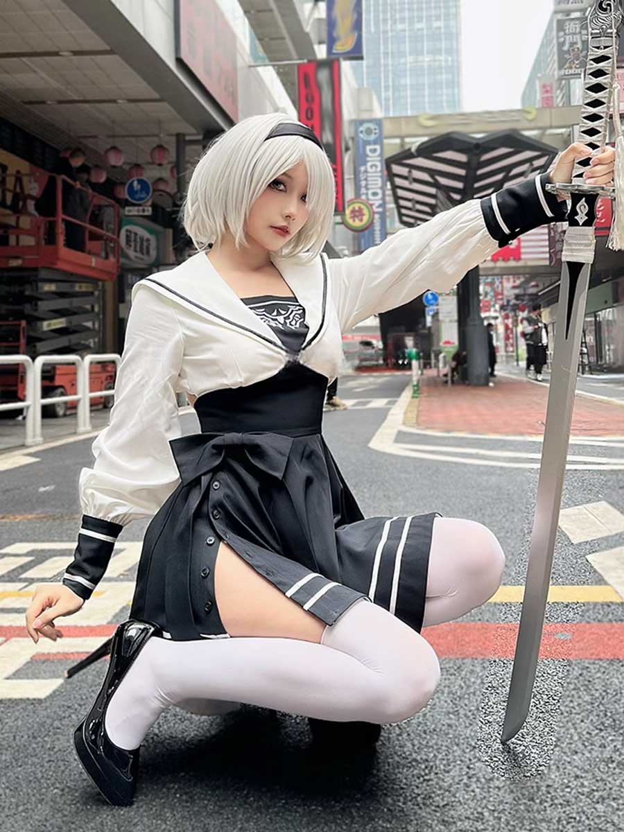 Game 2B Cosplay School Uniform YOMORIO